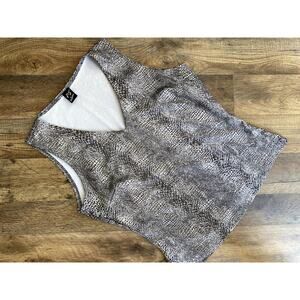 Vintage PS Y2K/90’s Metallic Snakeskin V Neck Sleeveless Top